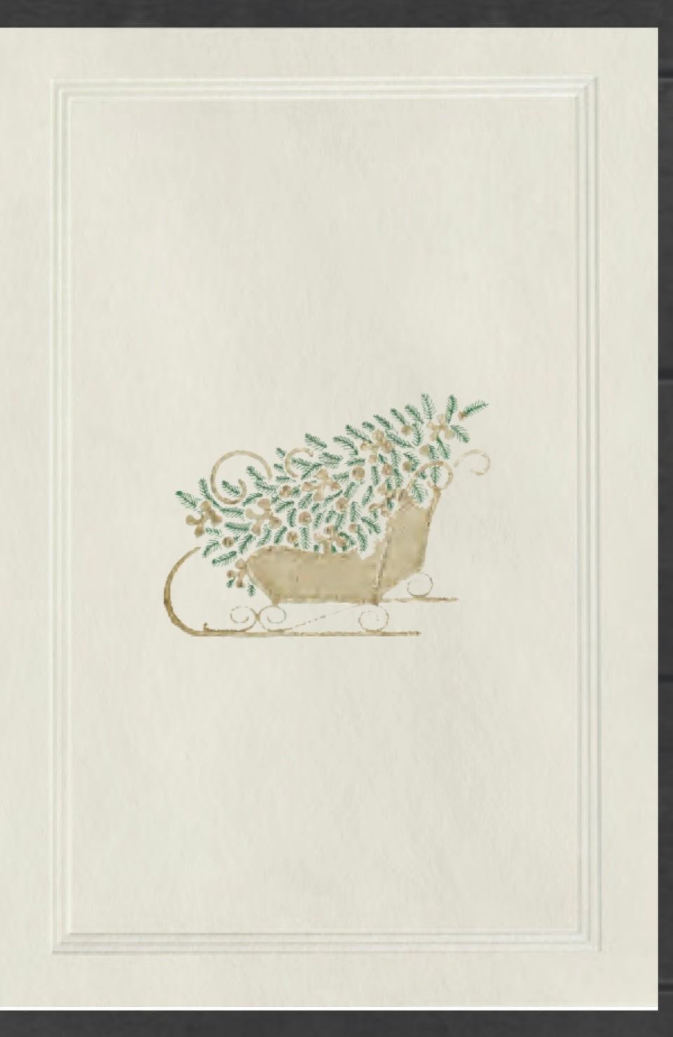 Stahlstichkarte Schlitten