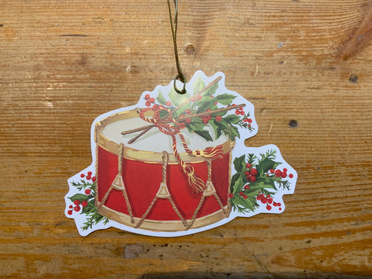 Geschenkanhänger Trommel