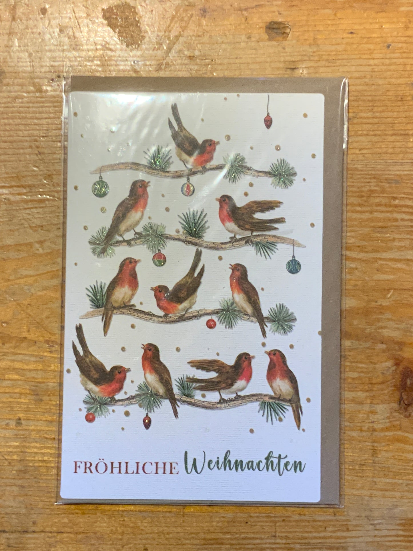 Kärtchen Fröhliche Weihnachen Vögelchor