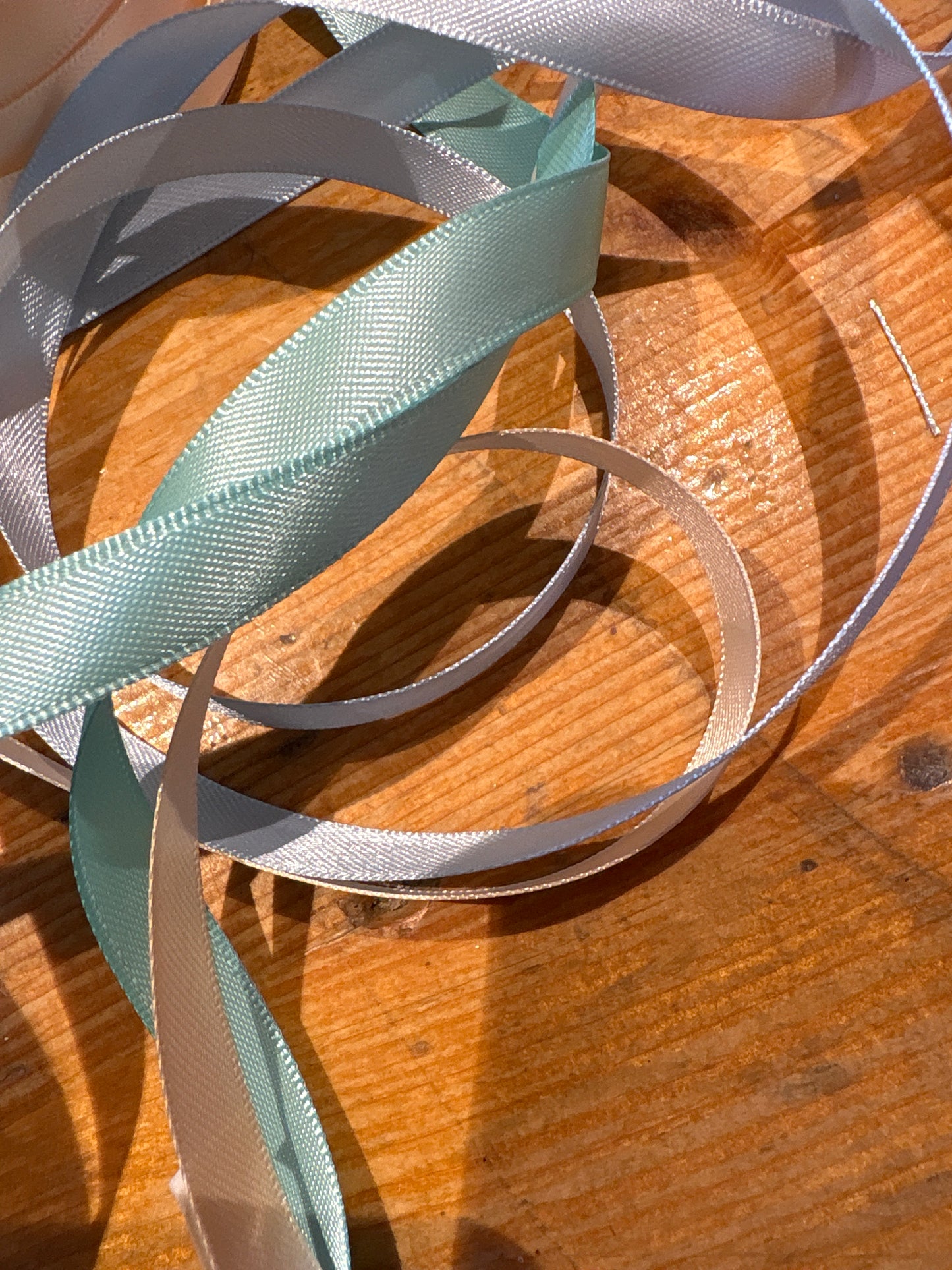 Satinband Mix blau