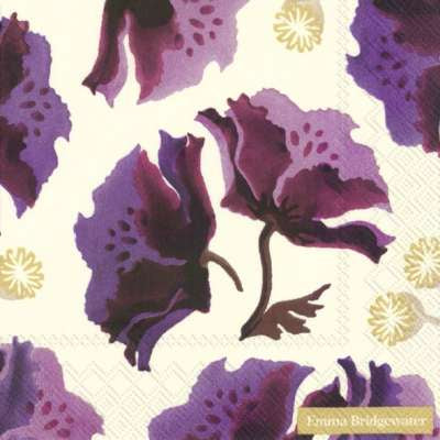 Emma Bridgewater Lila Mohn Servietten, Lunch Size