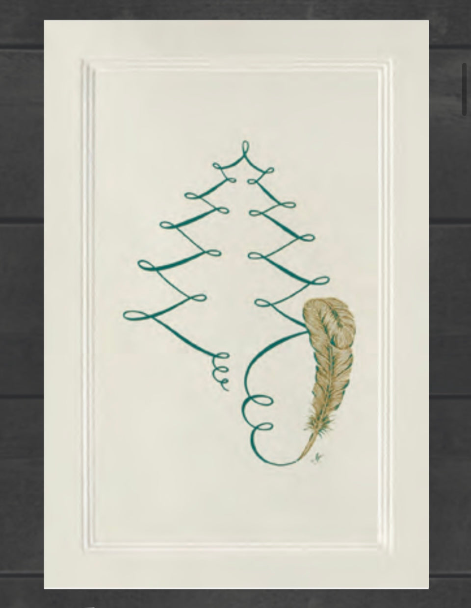 Stahlstichkarte Feder