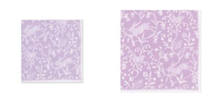 Serviettenset lila Hasen