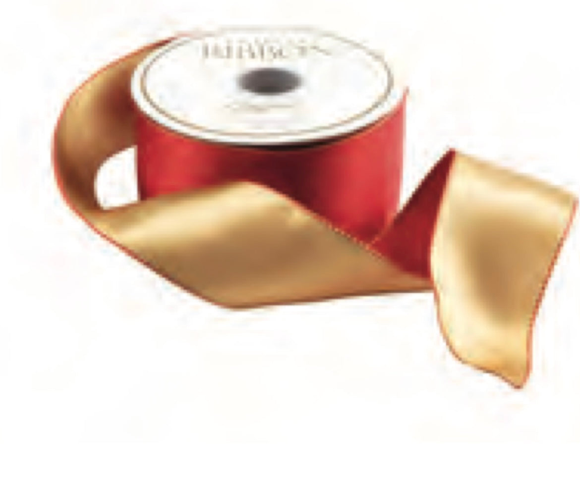 Satinband,zweiseitig,gold rot
