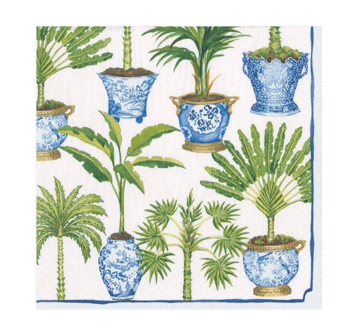 Palmen in Töpfen, Cocktail Servietten