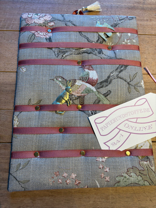 Zettelboard Vogelstoff, hochkant