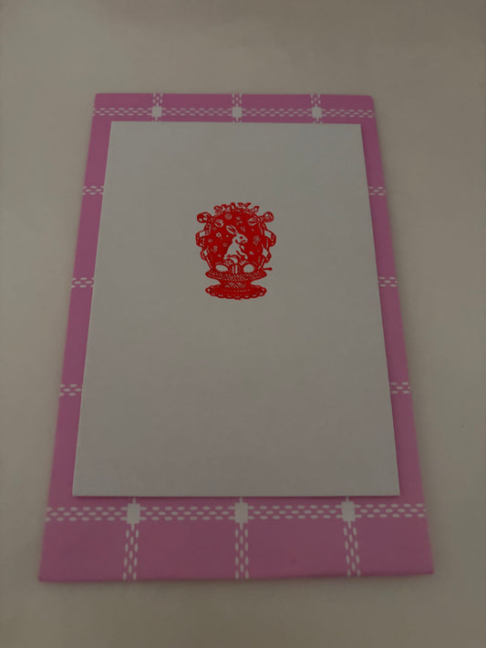 Osterei Karte mit Karo Umschlag