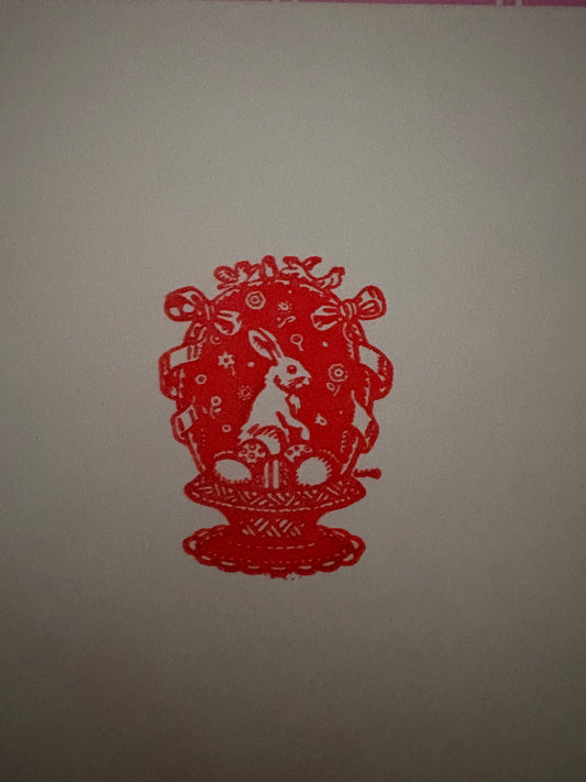 Osterei Karte mit Karo Umschlag