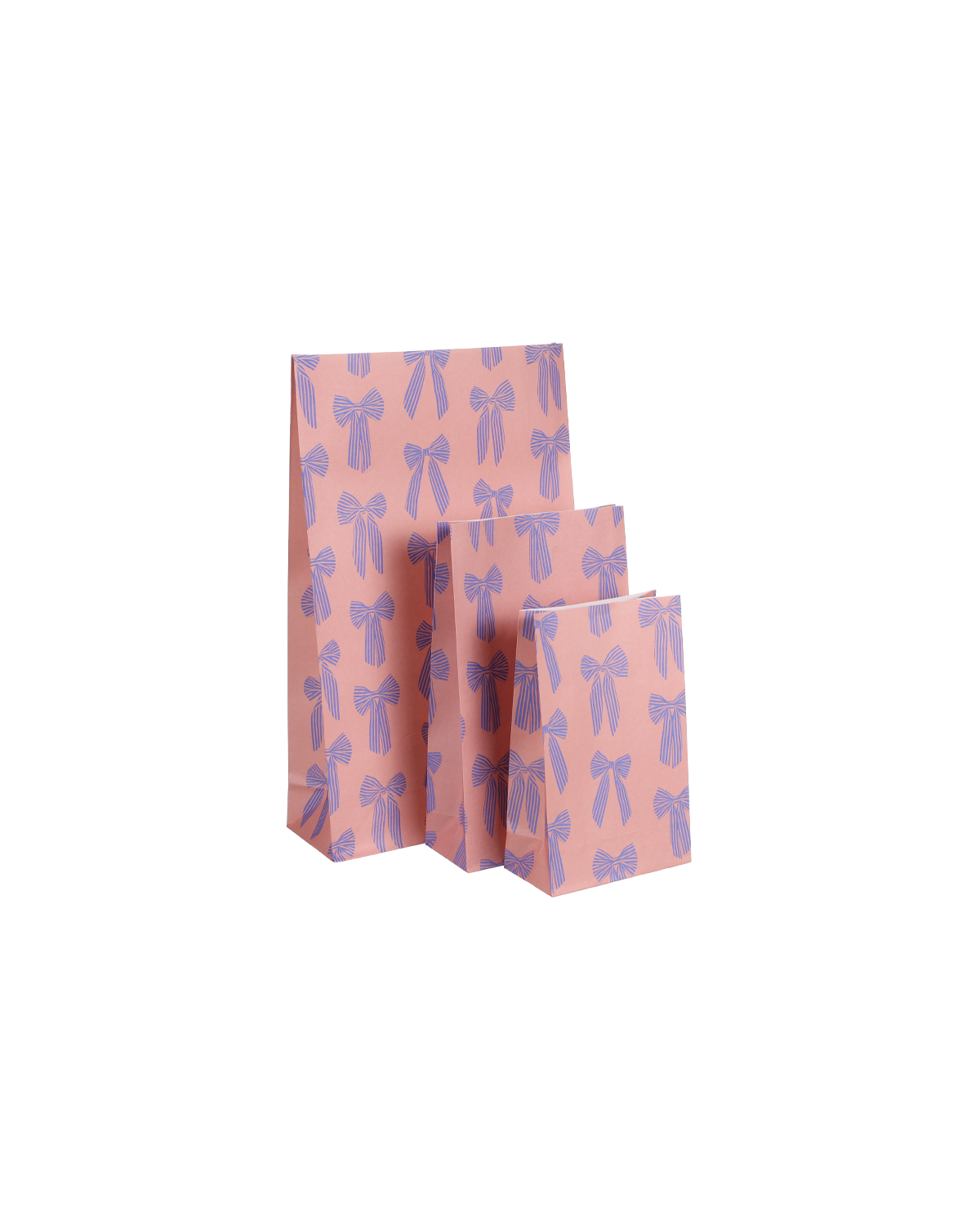 Schleifen Tüten, 5 Stk im Set, Blockbodenbeutel, 15auf24cm