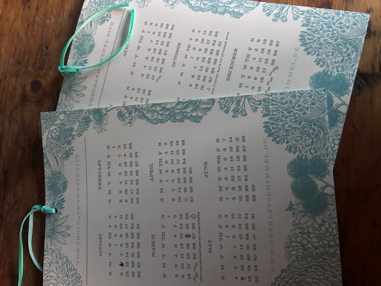 Kalender 2025,A4 Blatt