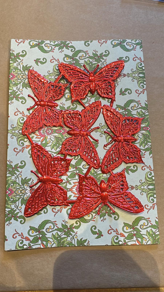 Schmetterlinge, rot