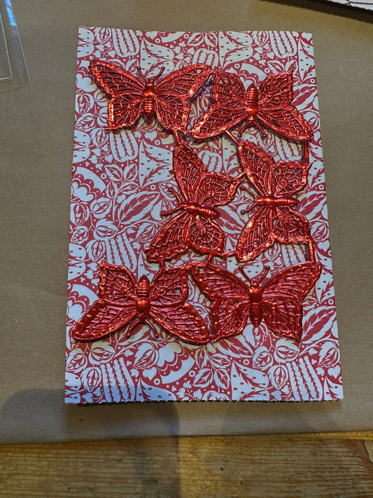 Schmetterlinge, rot