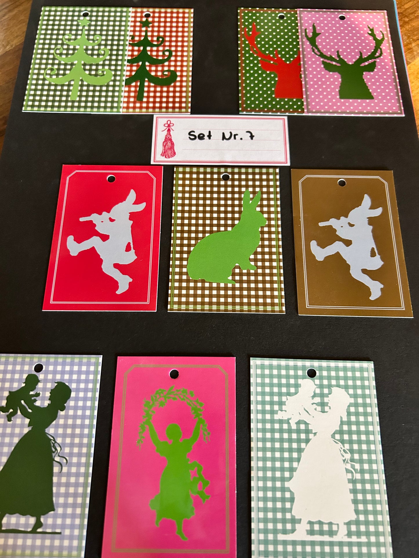 Anhänger Scherenschnitt Motiv Set 7