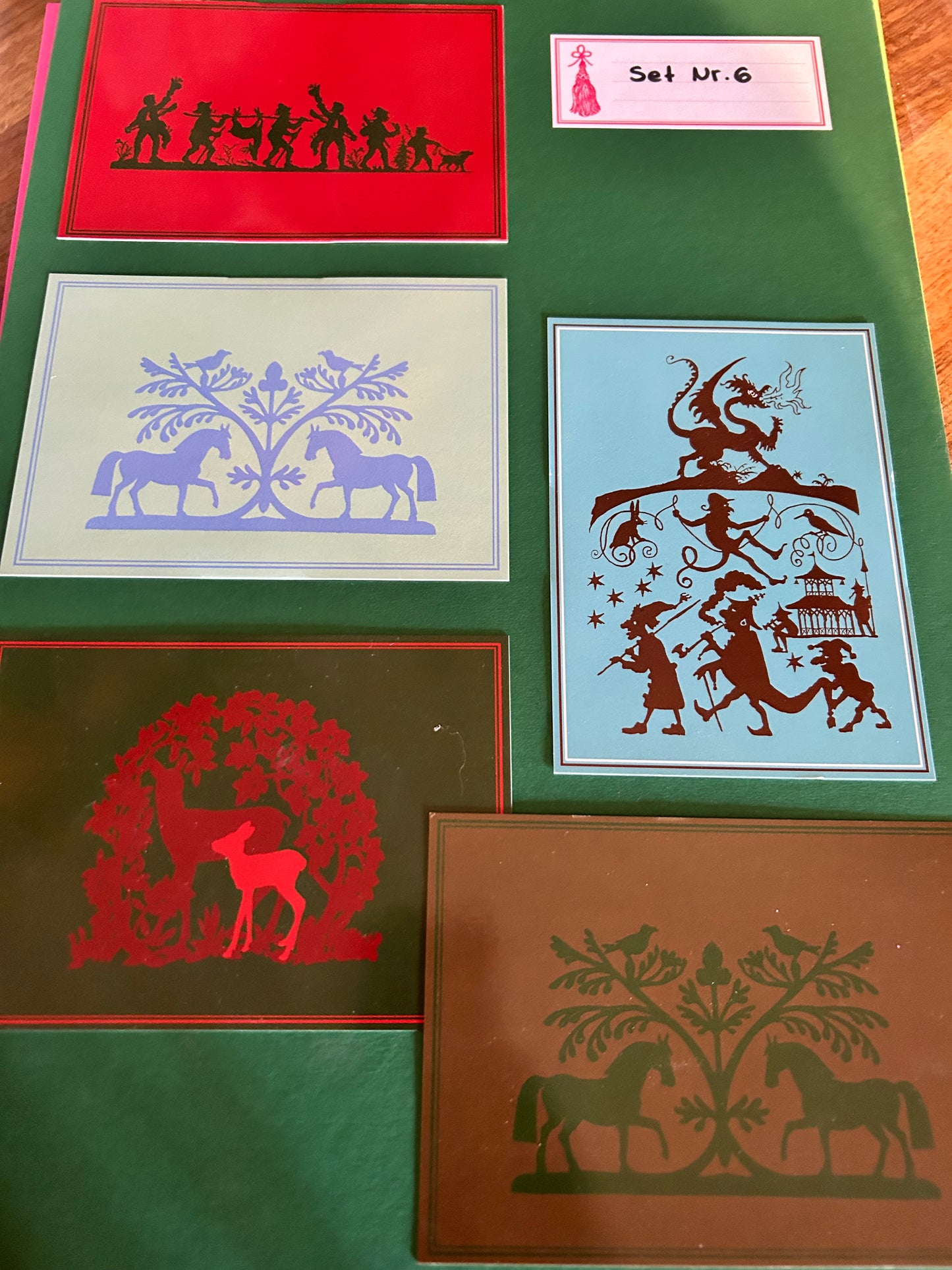 Scherenschnitt Motiv Karten Set 6