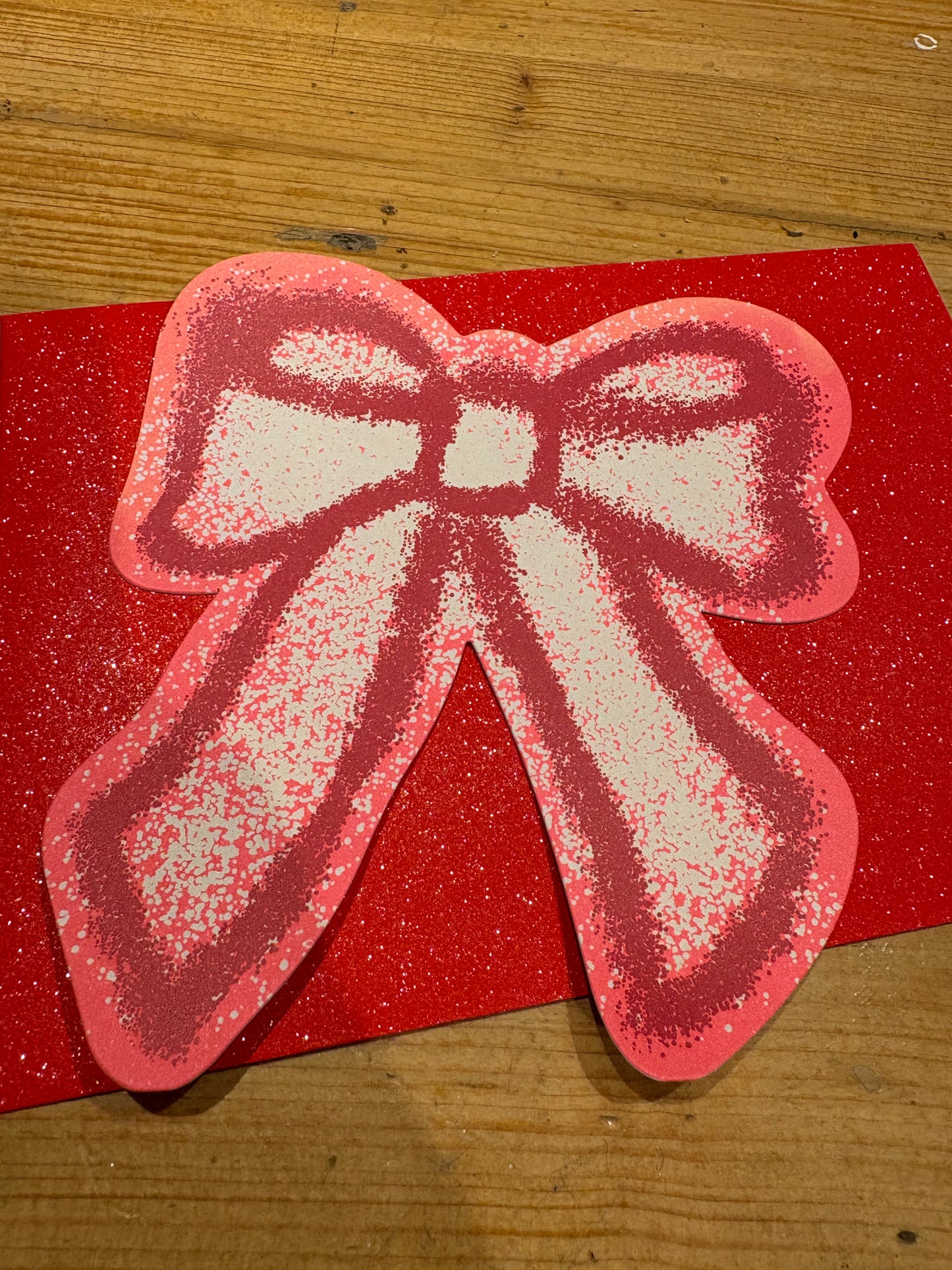 Schleifen Karte mit Umschlag, perfekt für charmante Geldgeschenke.