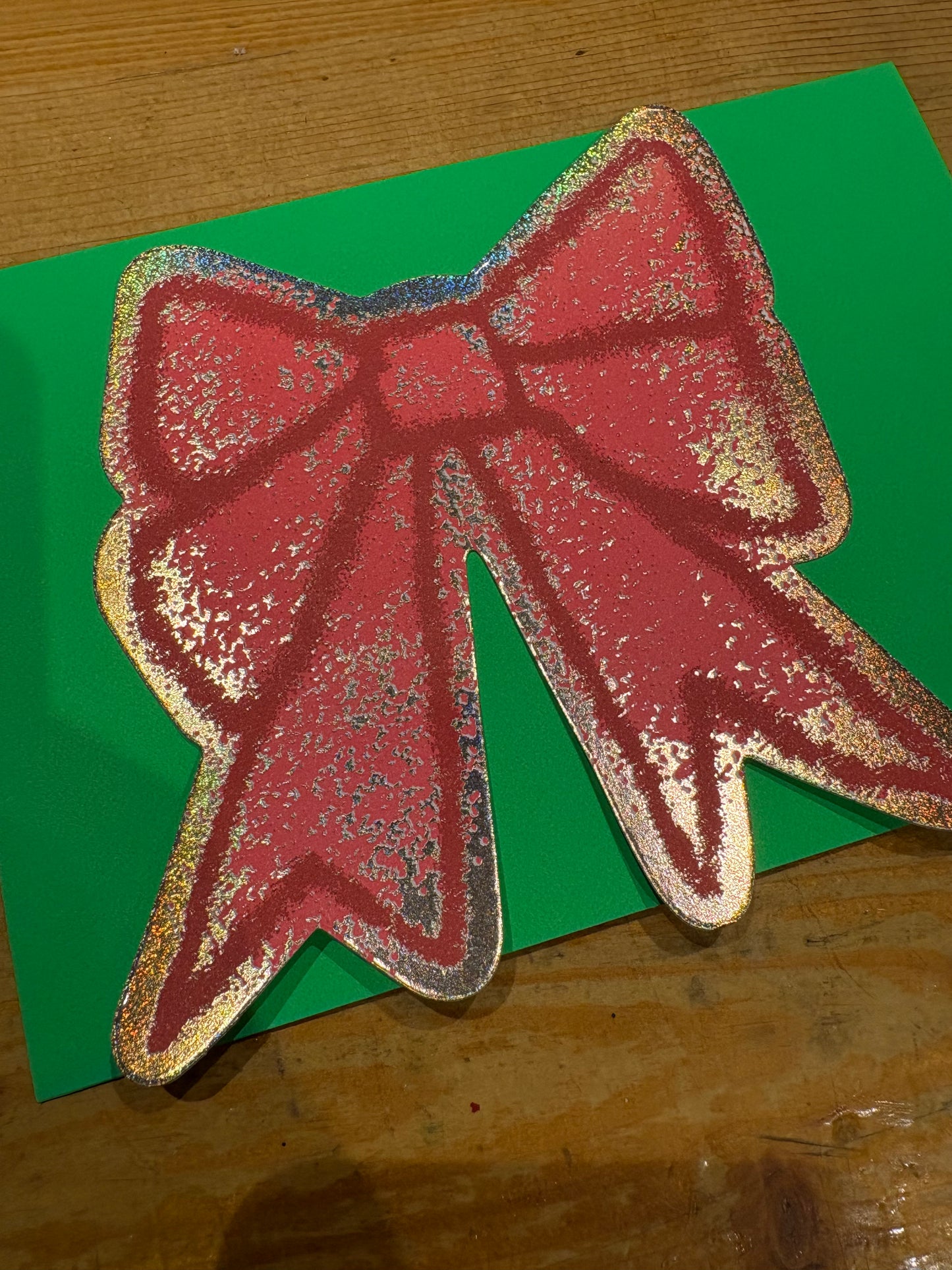 Schleifen Karte mit Umschlag, perfekt für charmante Geldgeschenke.