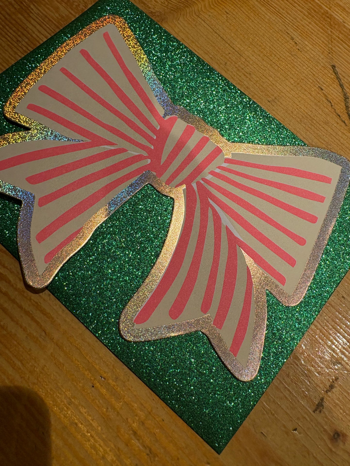 Schleifen Karte mit Umschlag, perfekt für charmante Geldgeschenke.