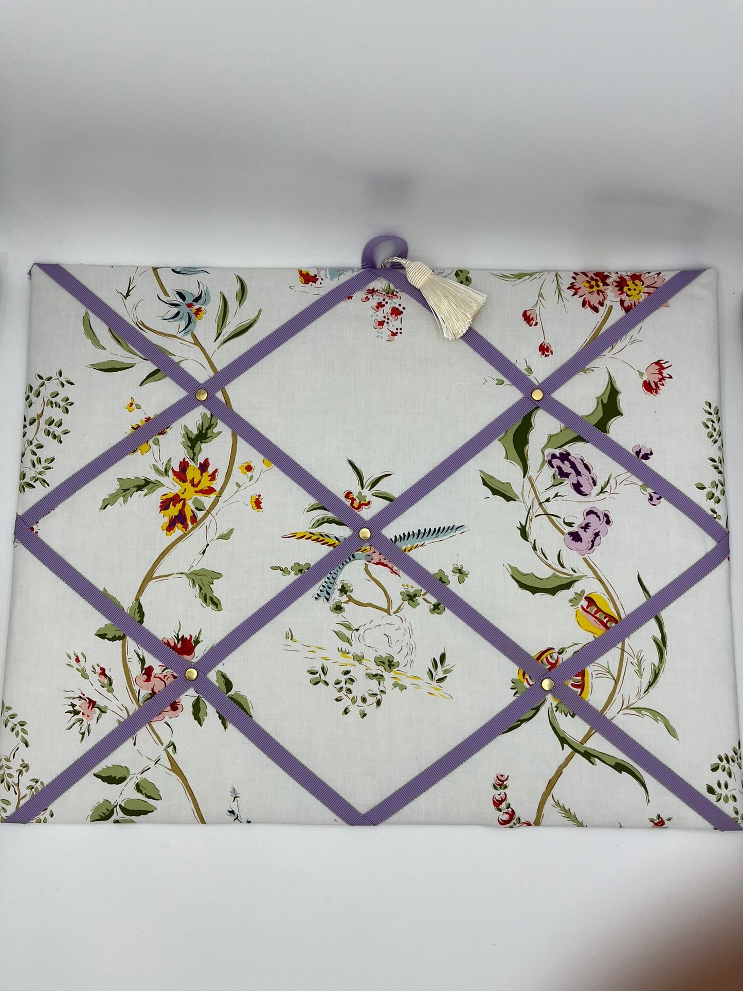 Pinboard Toile de Jouy weiß
