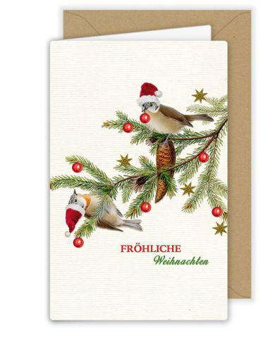 Kärtchen Zwei Weihnachtsvögelchen