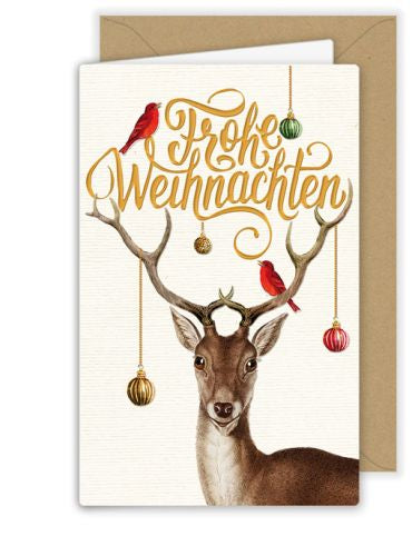 Frohe Weihnachten Hirsch Kärtchen