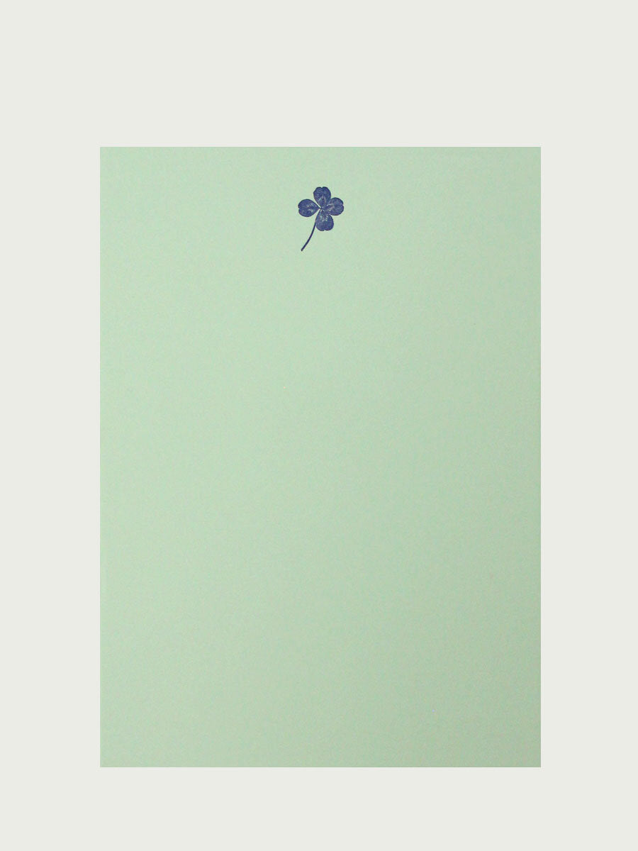 Kleeblatt Block A5 Mint Grün