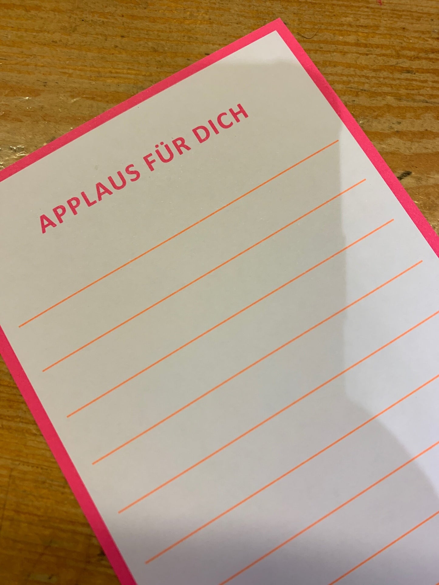 Applaus Block A6 neon pink