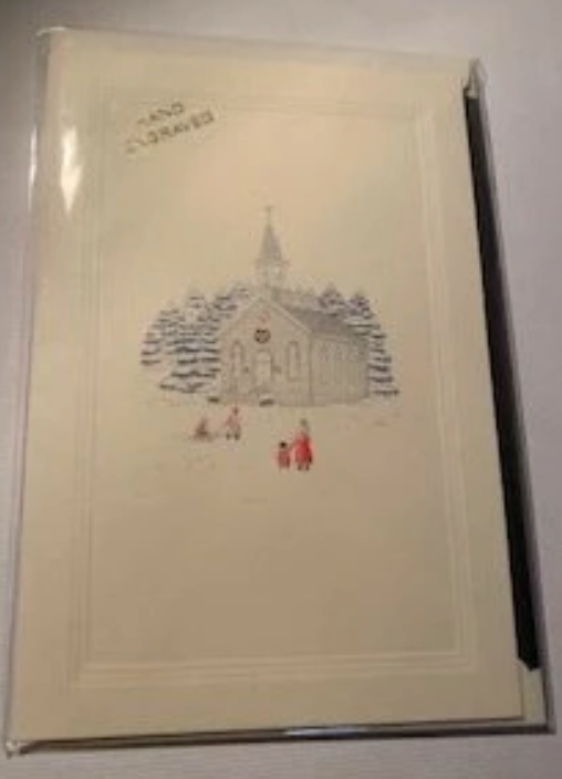 Stahlstich Karte Kirche