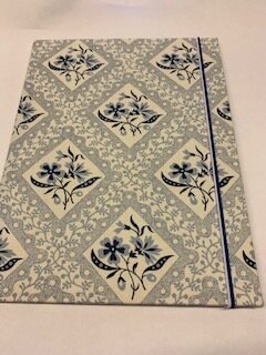 Mappe A4 Blaues Blumenmuster
