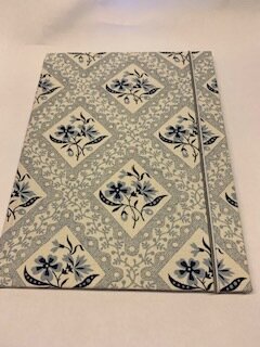 Mappe A4 Blaues Blumenmuster