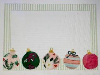 Weihnachtsaufkleber mit Christbaumkugeln