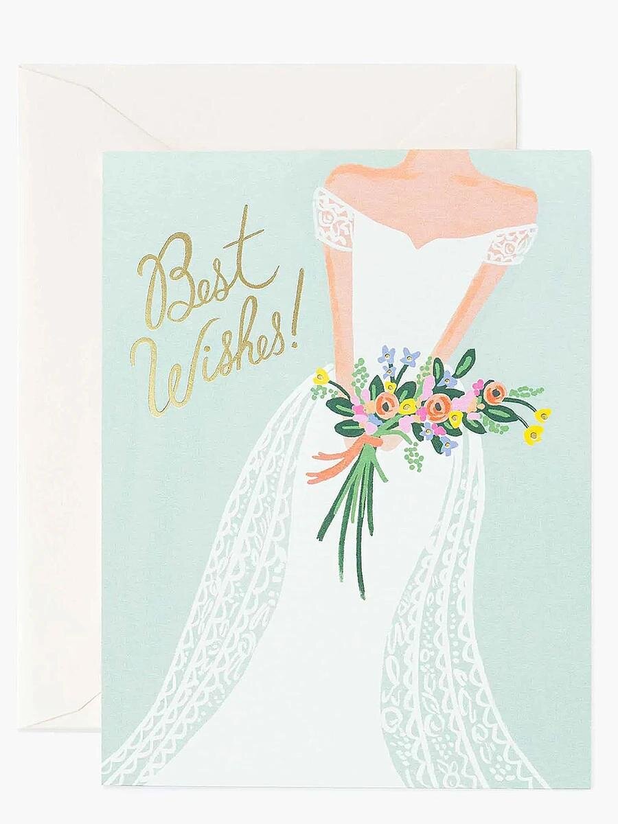 Best Wishes Braut Karte
