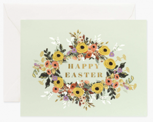 Happy Easter Blumenkranz Karte