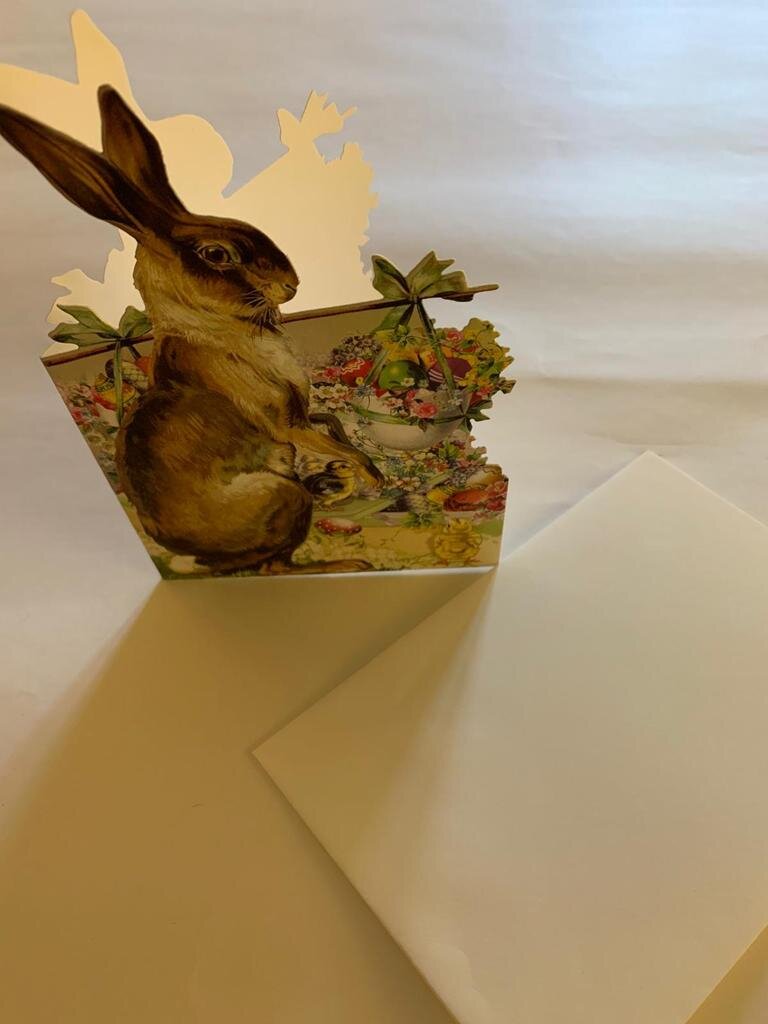 Nostalgischer Osterhase - Karte