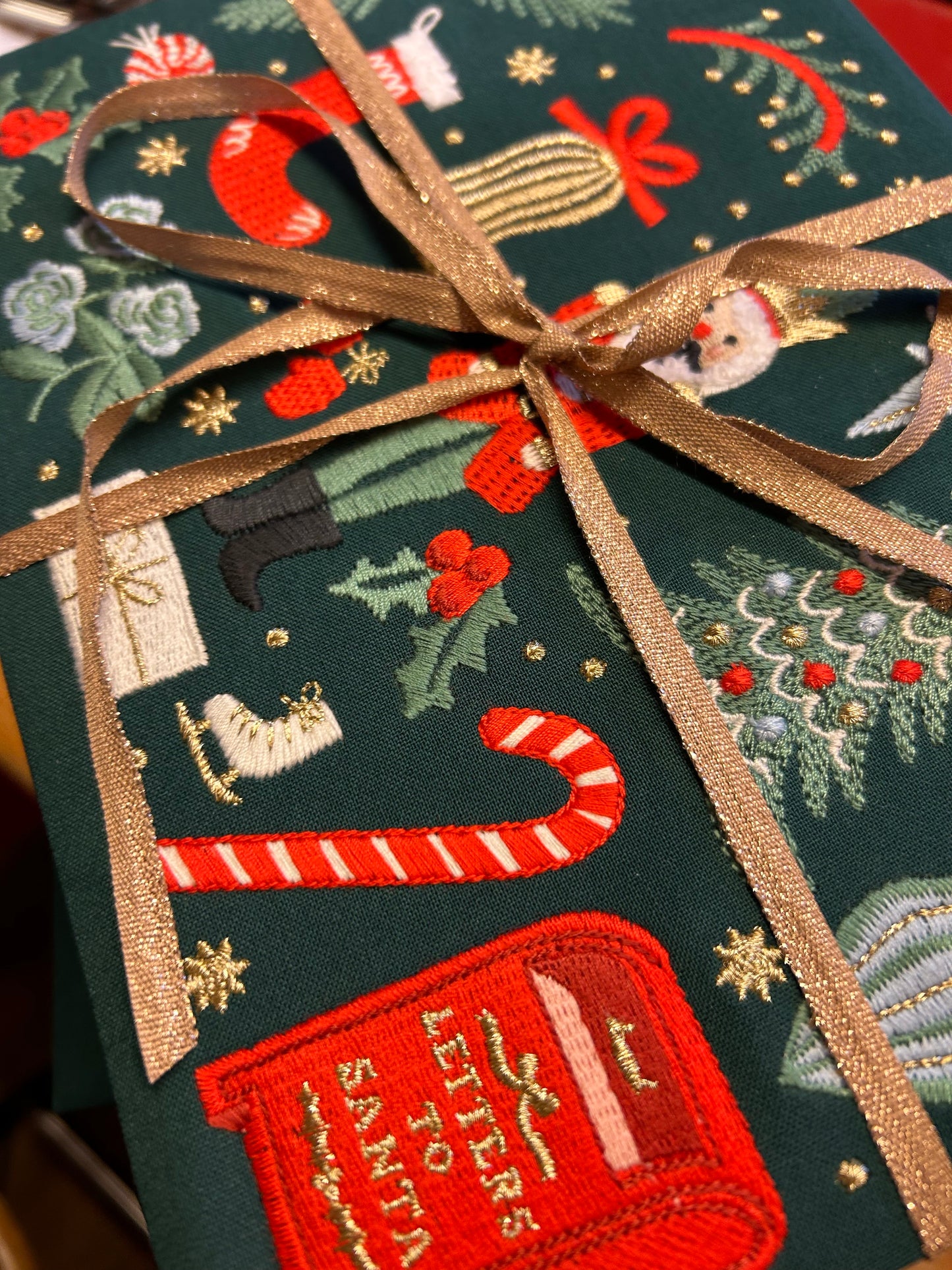 Bestickte Schachtel A5 Weihnachten