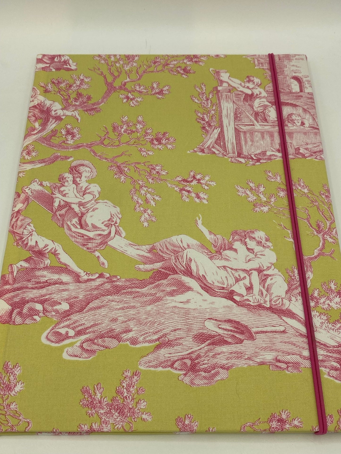 Toile de Jouy Mappen A4 zartes grün /rosa