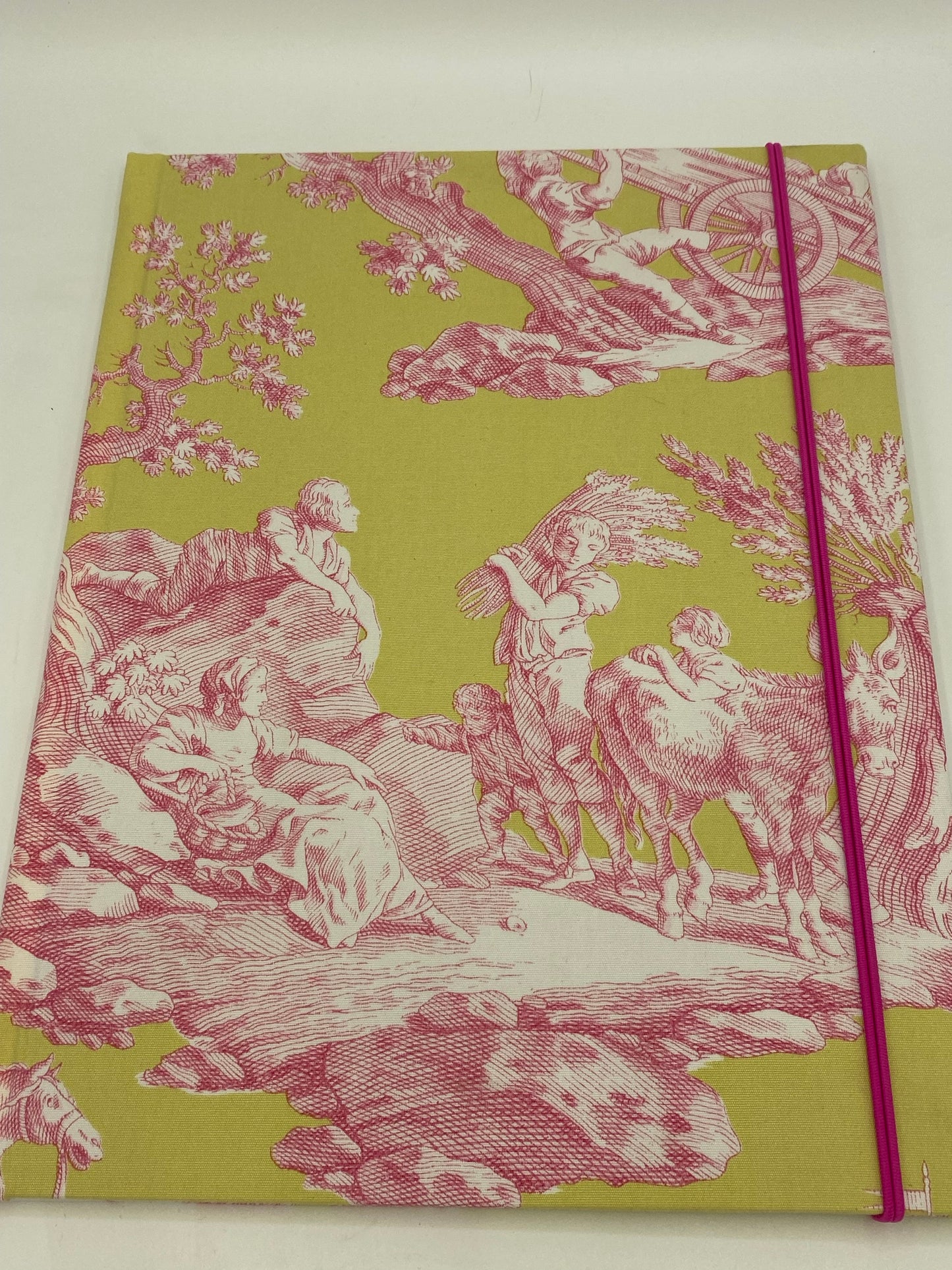 Toile de Jouy Mappen A4 zartes grün /rosa