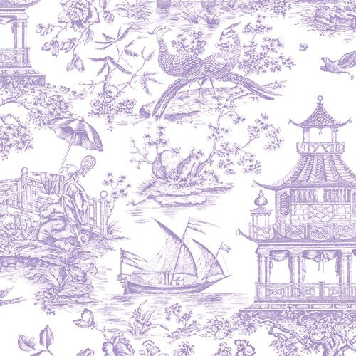 Chinoiserie Geschenkpapier Flieder