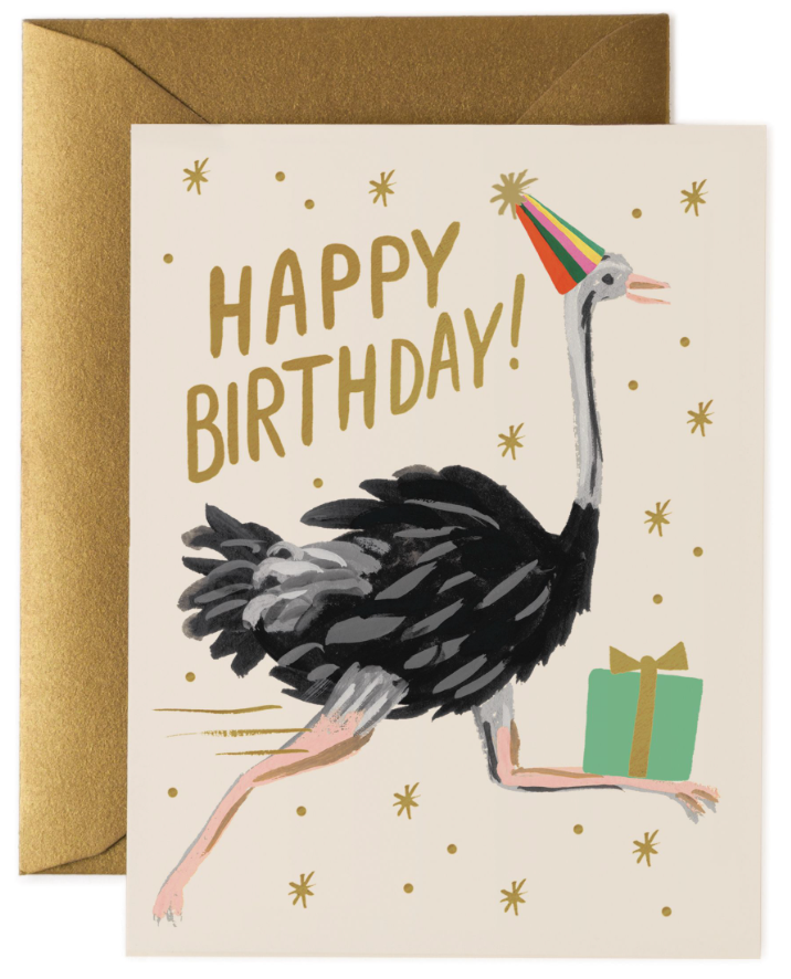 Happy Birthday Bote Strauß Karte