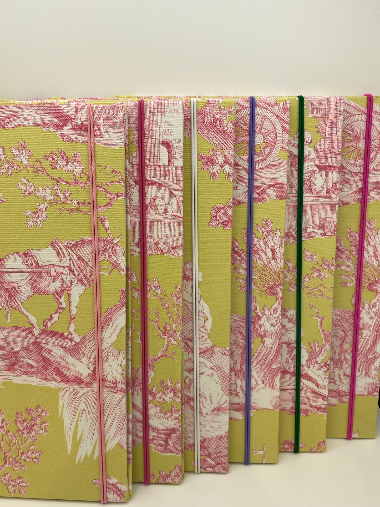 Toile de Jouy Mappen A4 zartes grün /rosa