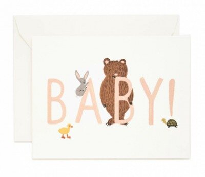 Baby Bären Karte rosa /blau