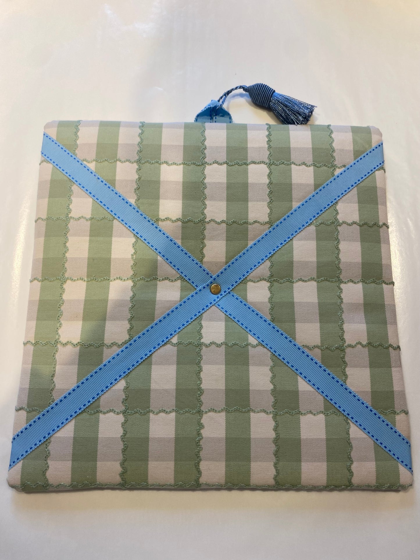 Zettelboard Karo grün, Quadrat