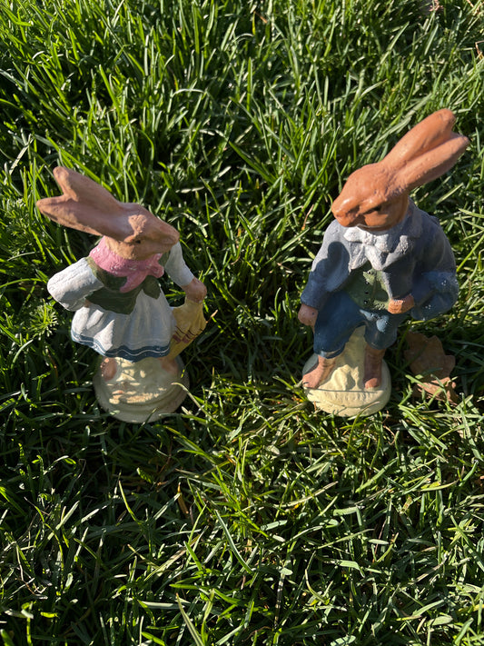 🐇Hasenpaar Pappmache, handgemacht🐇