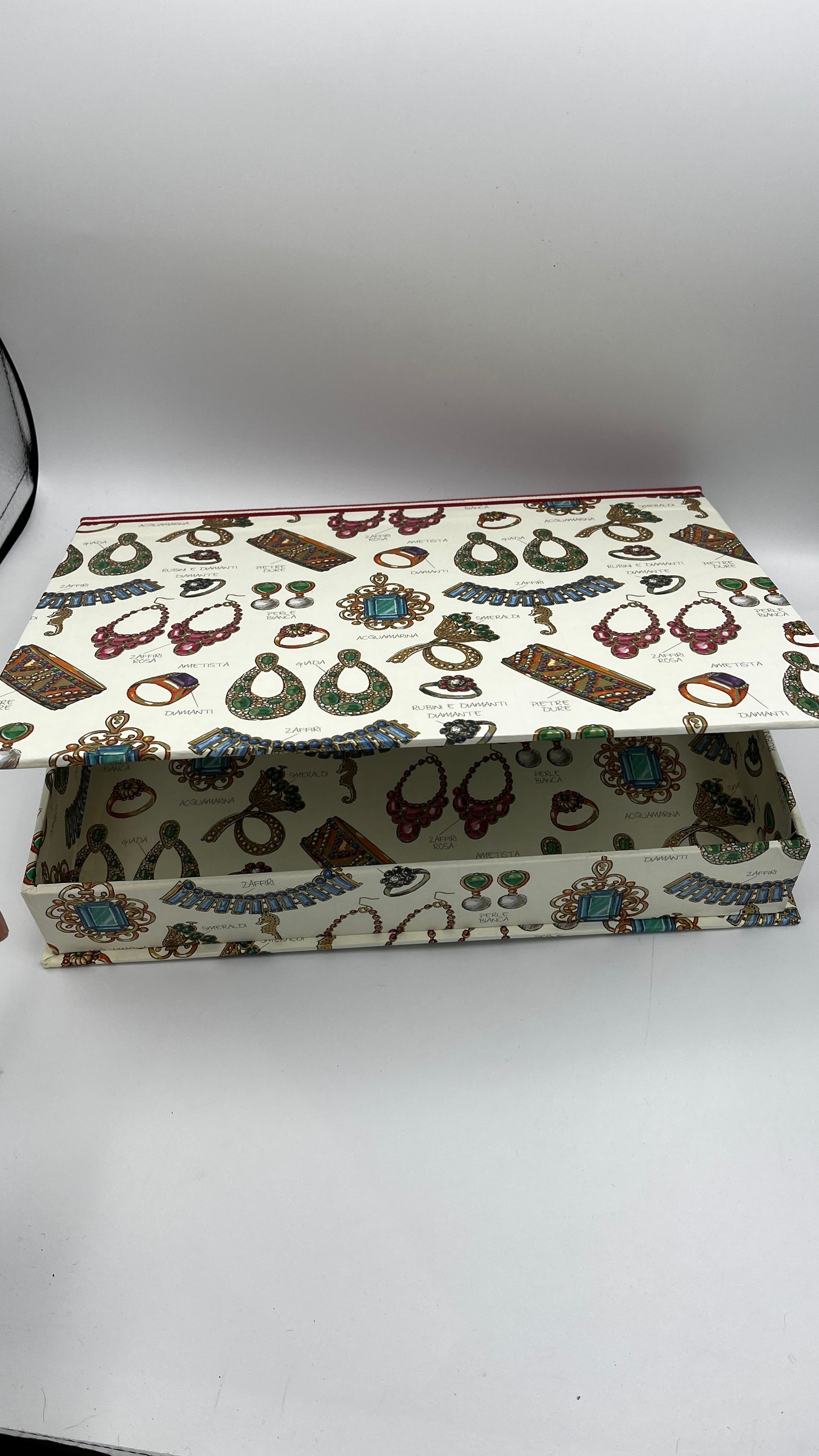 Schmuck Letterbox,A4, 4 cm,Stoff Rücken