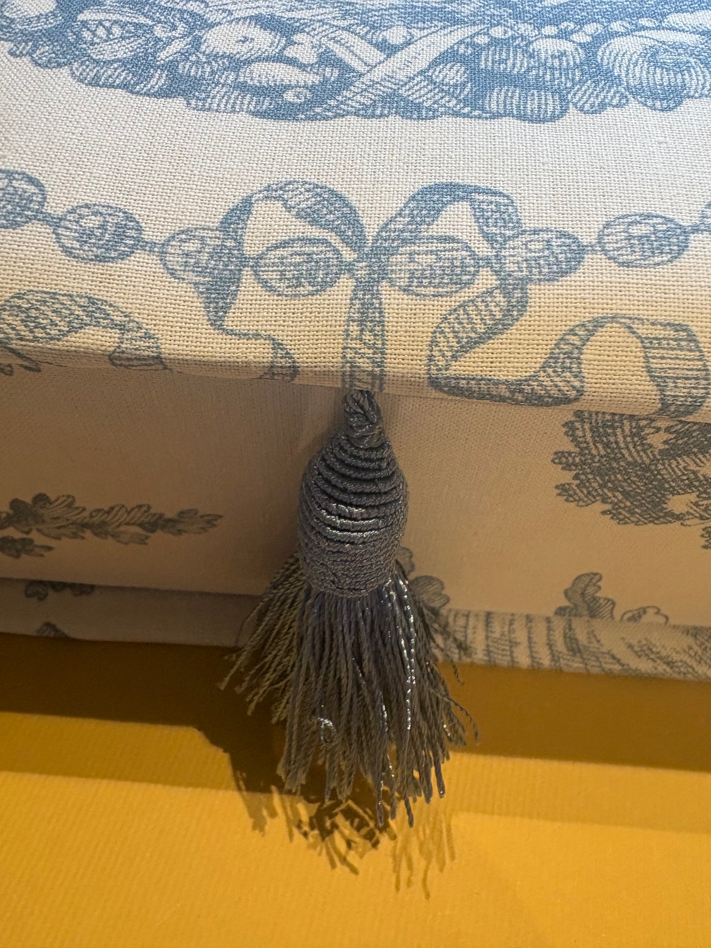 Toile de Jouy, A5, Blau