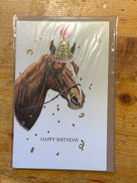 Kärtchen Happy Birthday Pferd