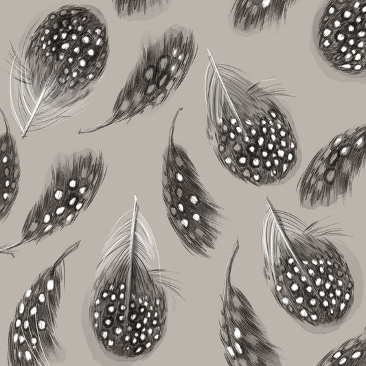 Graue Federn Servietten