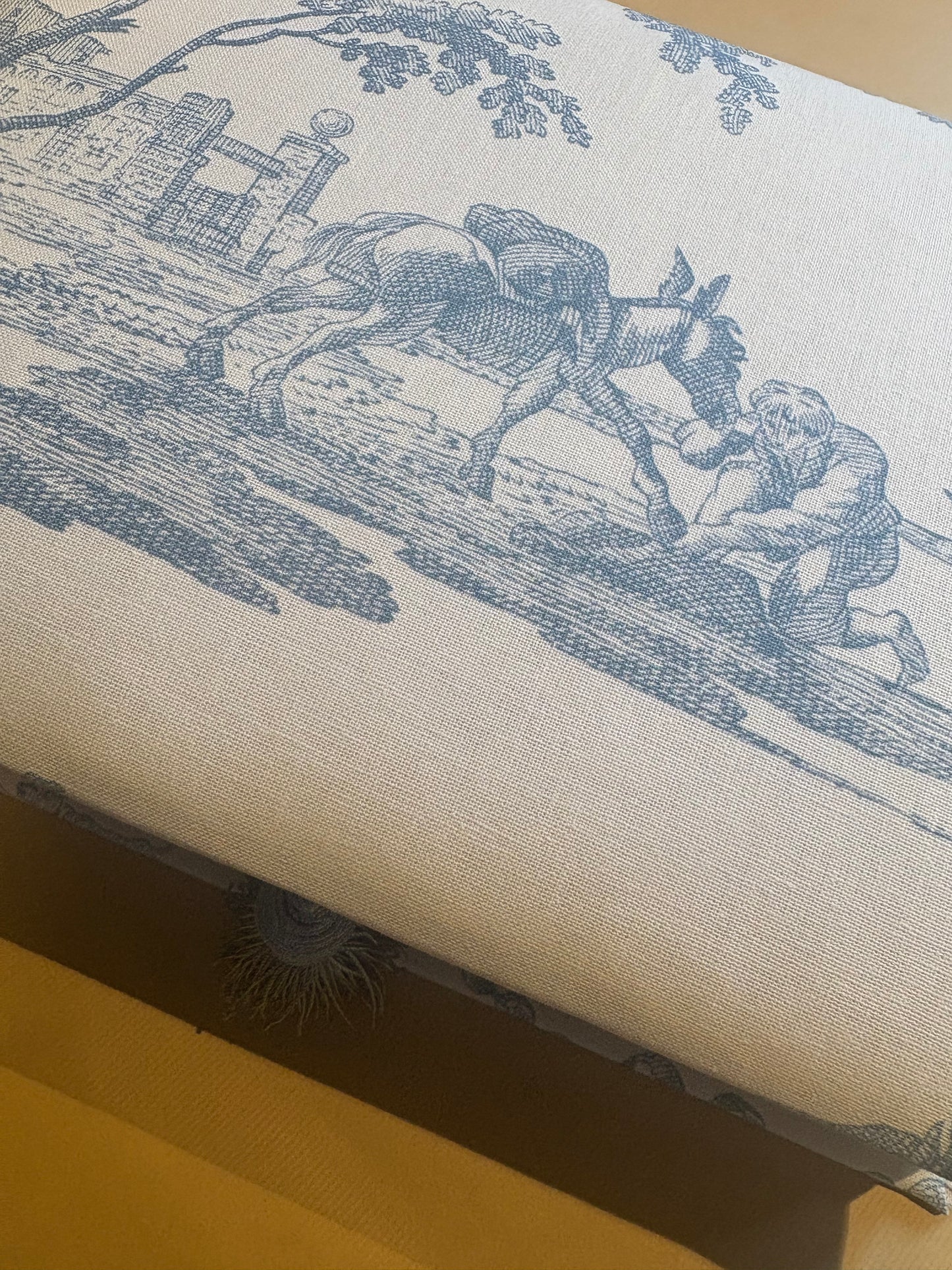 Toile de Jouy, A5, Blau