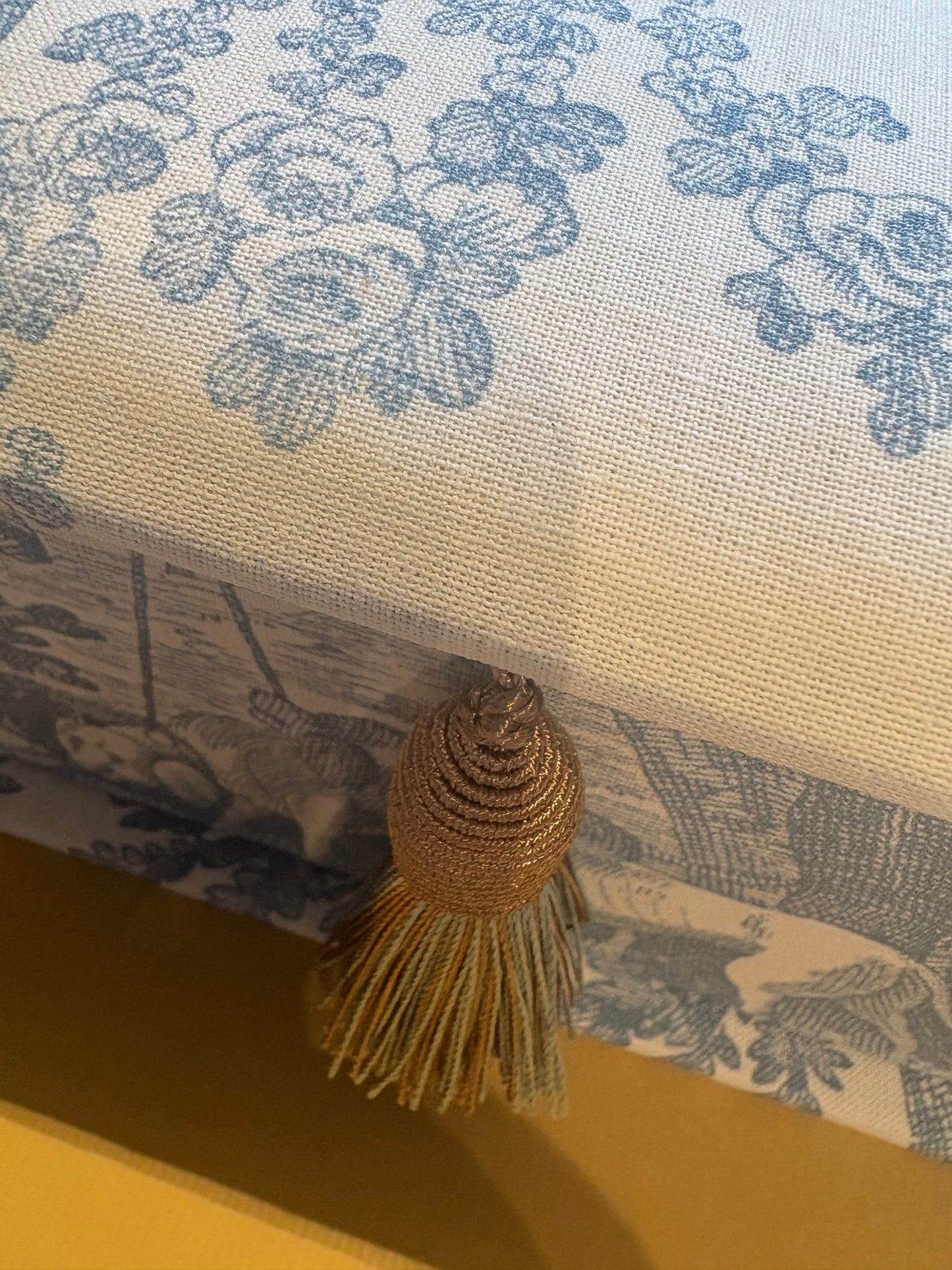Toile de Jouy, A5, Blau