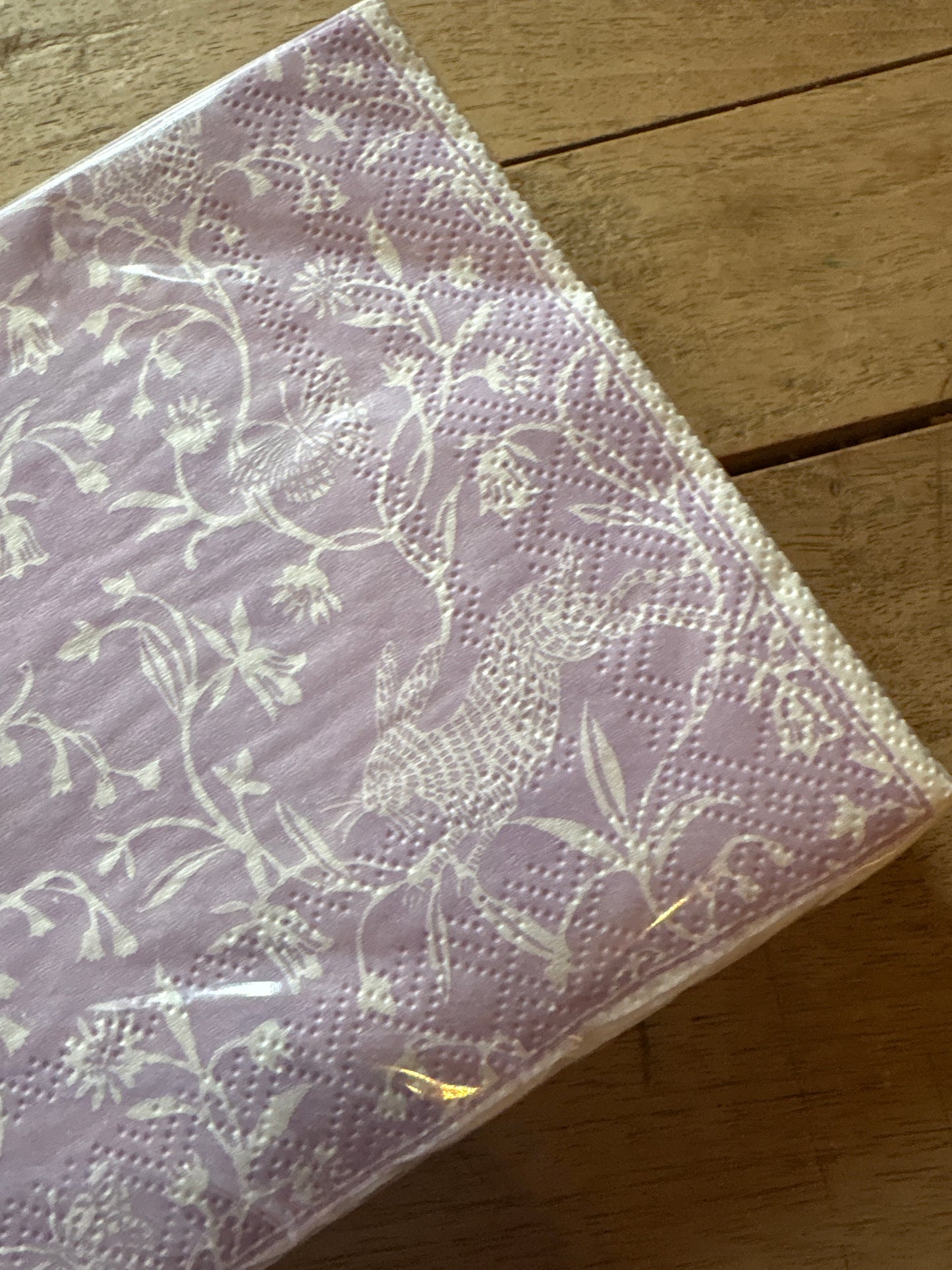 Serviettenset lila Hasen