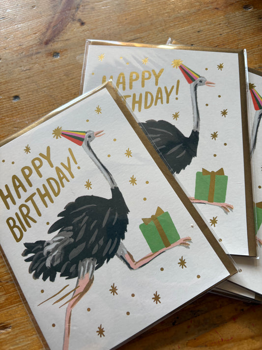 Happy Birthday Bote Strauß Karte